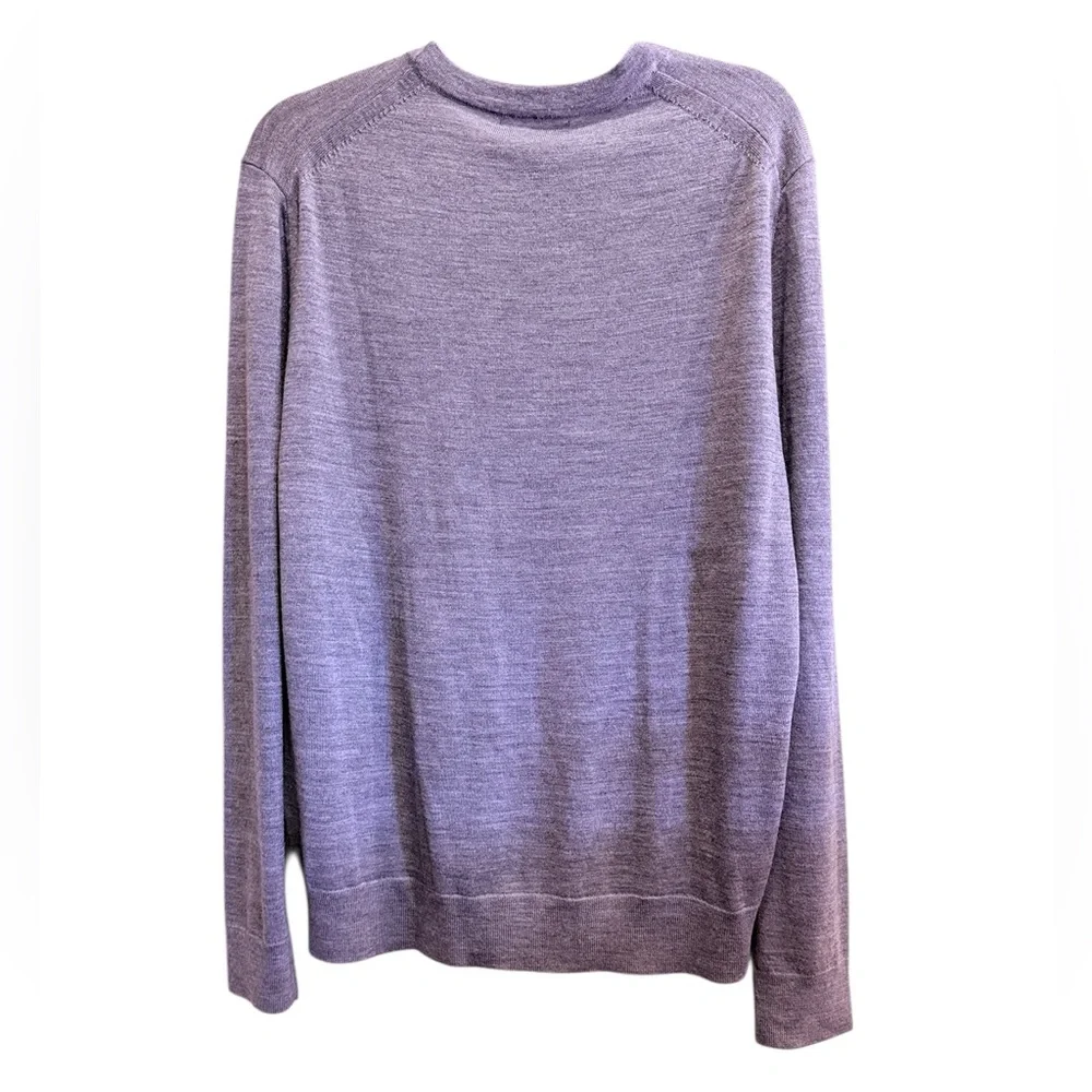 Banana Republic Men's Heather Gray Blokecore Merino Wool Crewneck Sweater sz L